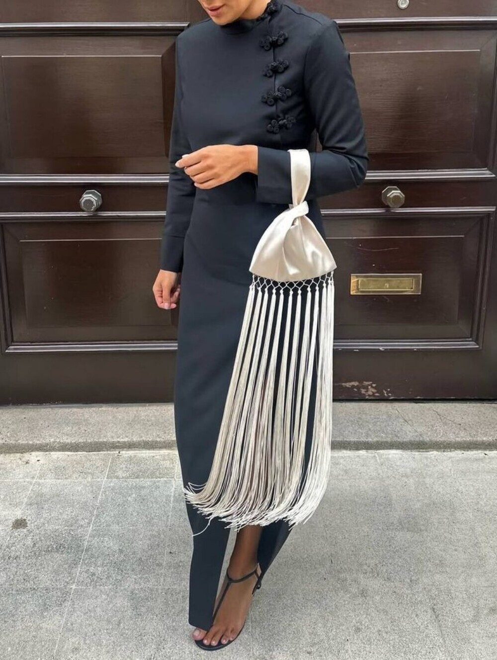 Nwt Satin Tassel Bag